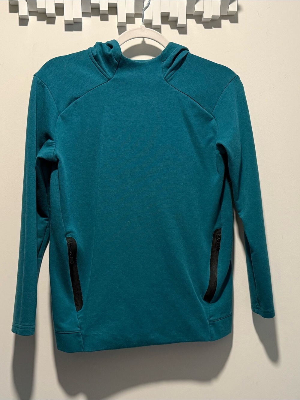 Kid’s Teal Hooded Pullover Sweater